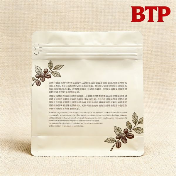 Custom Printed  Stand up Coffee Pouch with Resealable Zipper Top for Artisanal Coffee Retail Packaging Plastic Bags Custom Logo