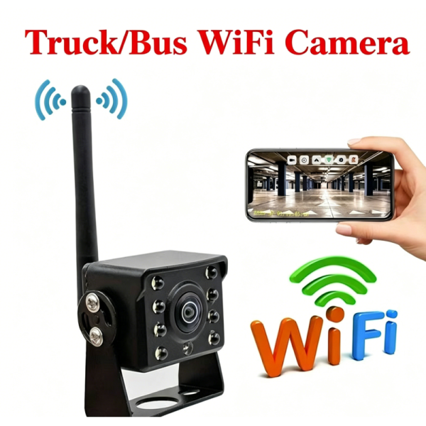 Wireless WiFi AHD 1080P Backup Reverse Camera, Support IOS & Android APP for Heavy-duty Truck, Stable Signal, Reliable Delivery