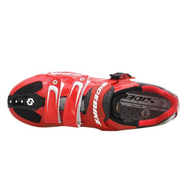 Red Road Racing Bicycle Shoes , Sidebike Road Cycling Shoes Good Shock Absorption