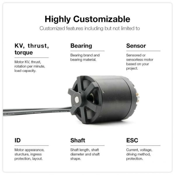 Permanent Magnet 4kw Output Power Small Brushless DC Motor for Electric Surfboard