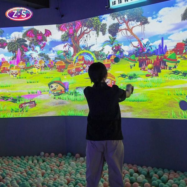 Shape Adjustable System Immersive Large Screen Wall Projection for Entertainment