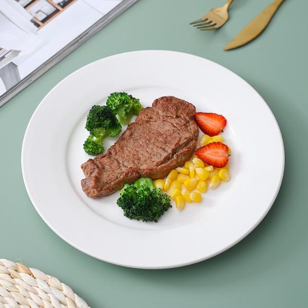 Savall Round Shape White Ceramic Dinner Plates For Hotel