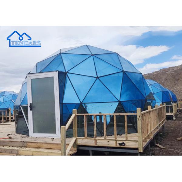 Cadre en alliage d'aluminium Jardin Igloo Hôtel Tentes géodésiques à dôme de verre Glamping