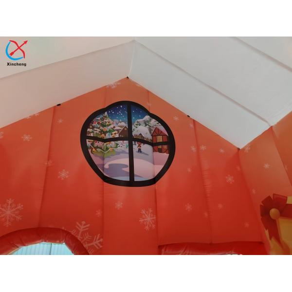 Manufacturer Inflatable Christmas House Outdoor Holiday Decoration With LED Light