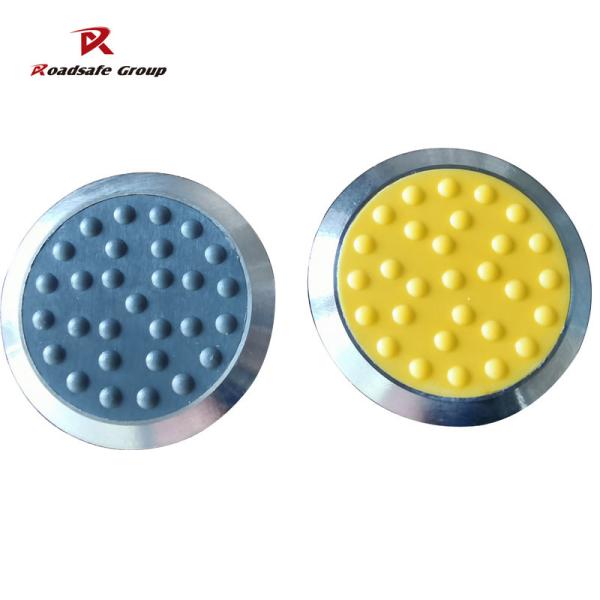 SS304 SS316 Road Stud Tactile Indicator Studs PP Surface Stainless Steel Tactile Studs Anti Slip
