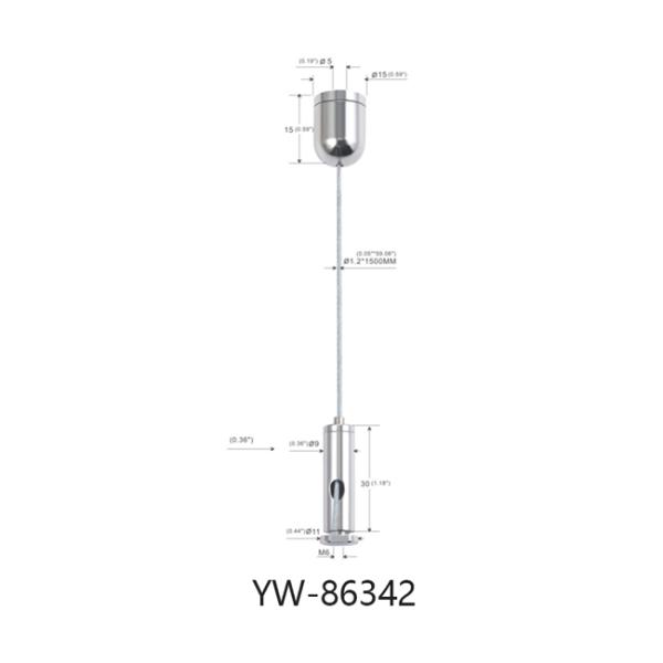 Свет системы подвеса кабеля потолка формы пули латунный материальный приспосабливая YW86342