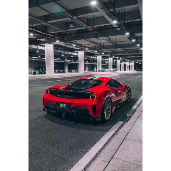 Auto Parts ForFerrari 488 Body Kit 488 Upgraded PistA-style Front and Rear Bumper Bonnet Spoiler Carbon Fiber Body Kit