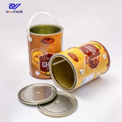 20L Food Grade 5 Gallon Tinplate Bucket With Handle Paint 28cm Dia Tinplate Pail