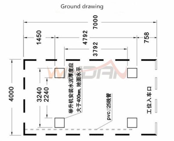220v / 380v Alignment 4 Post Car Lifts With Rolling Jack , CE Approval