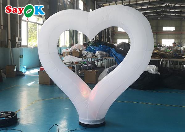 Modelo inflável gigante With Light do coração do amor da decoração do casamento do balão