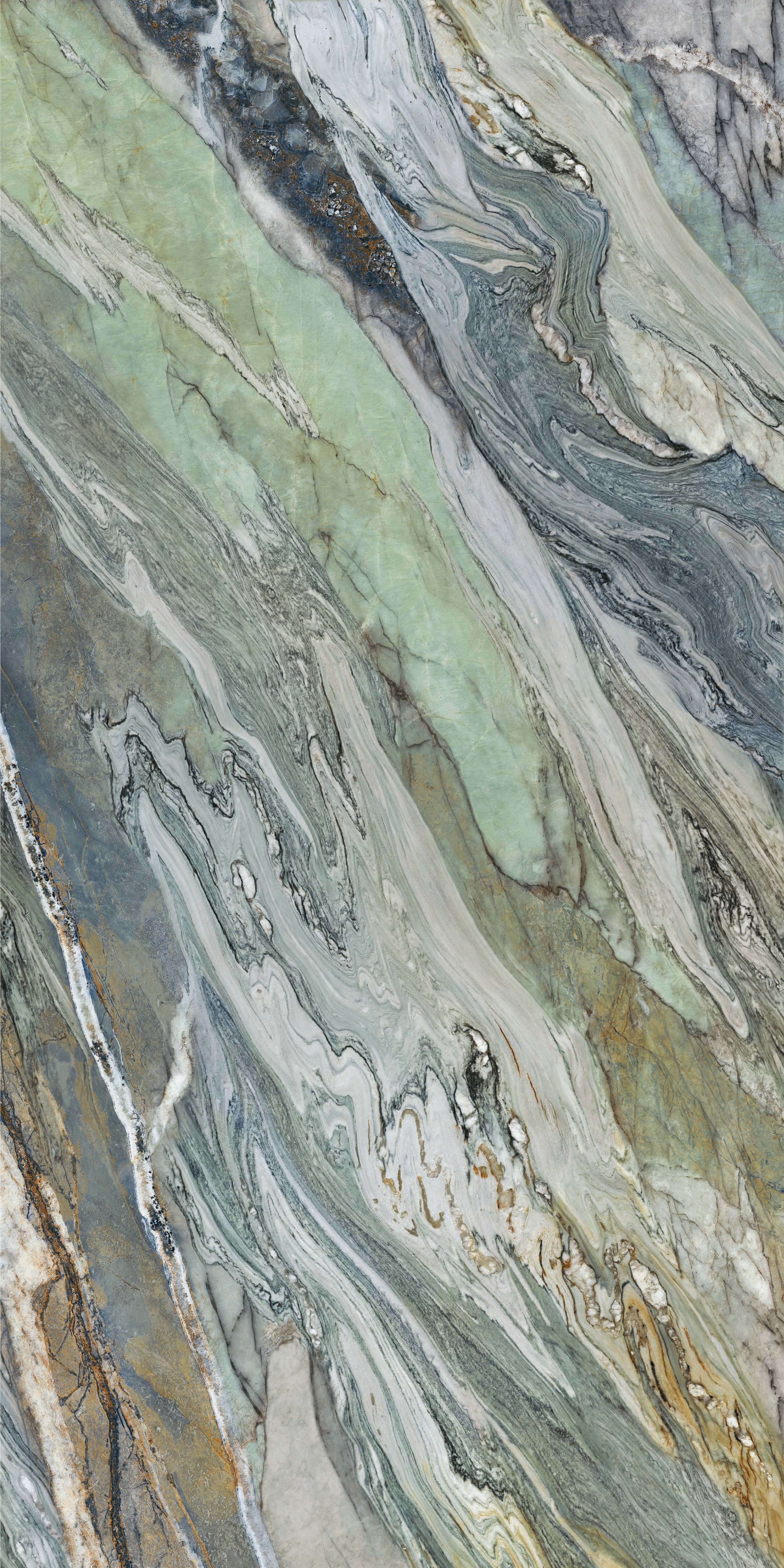 Firebrick and Stain-resistant Green 1600x3200x12mm Polished Sintered Stone Slab AAA Grade for Living Room and Project