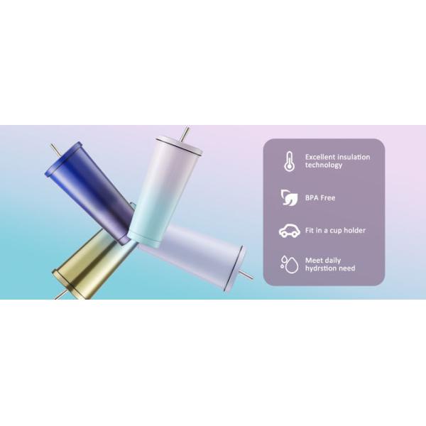 Insulated Tumbler With Lid And Straw , Stainless Steel Vacuum Insulated Tumbler Eeps Cold For 24 Hours , 100% Leak Proof Fits In Car Cup Holder