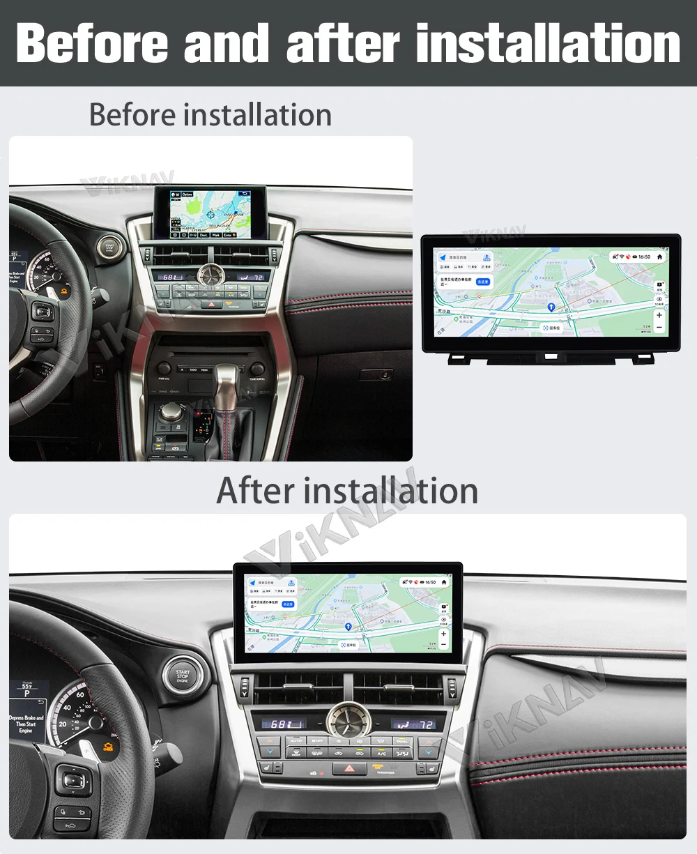 Авторадио Viknav Для LEXUS NX NX200 NX200T (2015 2016) 12,3 дюйма сенсорный экран Carplay Автомобиль GPS навигация мультимедиа