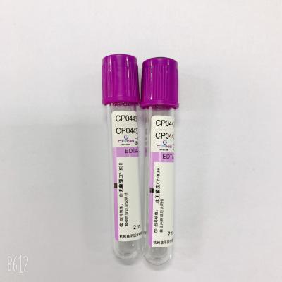 Tampão roxo do tubo do EDTA do sangue inteiro para a determinação do grupo sanguíneo e o teste imunológico