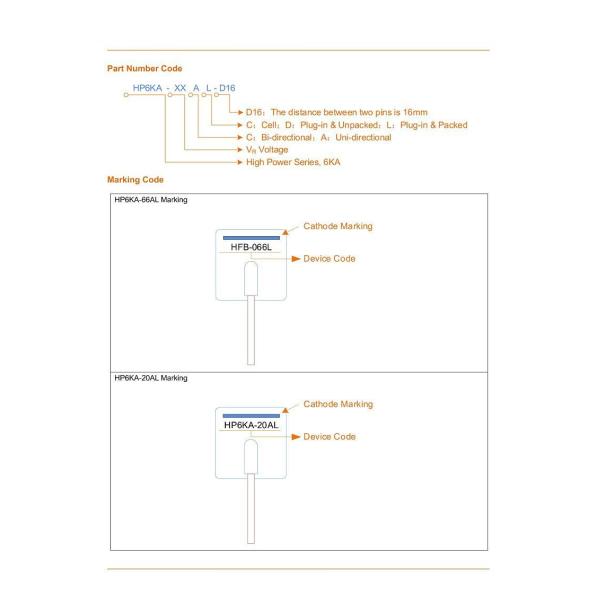 TVS Discharge Tube HP6KA-66AL  HP6KA-20AL Anti-Surge Protection