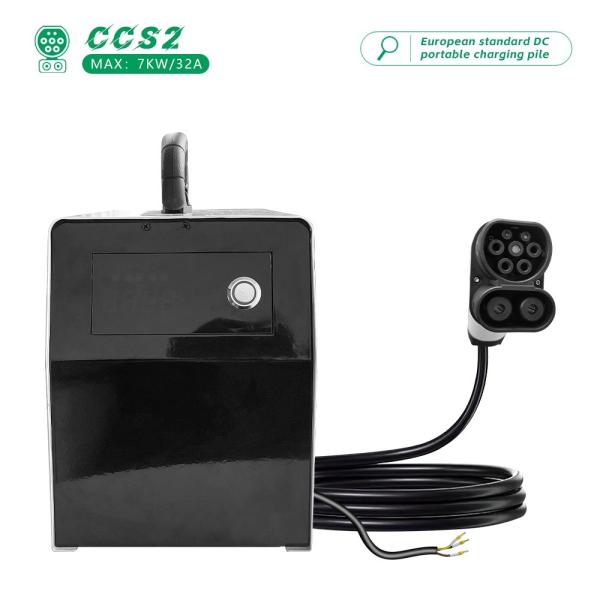 E-Mingze CCS2 Port Portable EV Fast Charger Emergency Ev Charger 7KW 32A