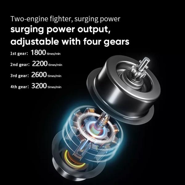 Пистолет для массажа мышц Ударный массажер для глубоких тканей Пистолет для спортсменов Обезболивающая терапия и релаксация