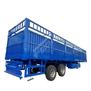 2/3/4 Axle 40 Tons Sidewall Semi-Trailer Cargo Animal Multi-Purpose Railing Semi-Trailer Truck Trailer for Sale