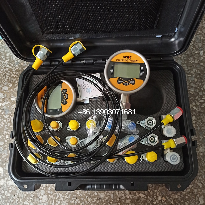 Hydraulic Hammer 0-60 Mpa XZTK-70MD Pressure Test Gauge Diagnostic Tool Adapter Precision Digital Pressure Gauge