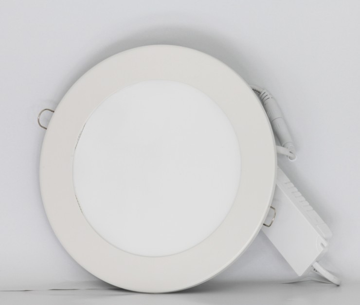 4000K Ultra slim round LED panel light 15W for meeting room / factory