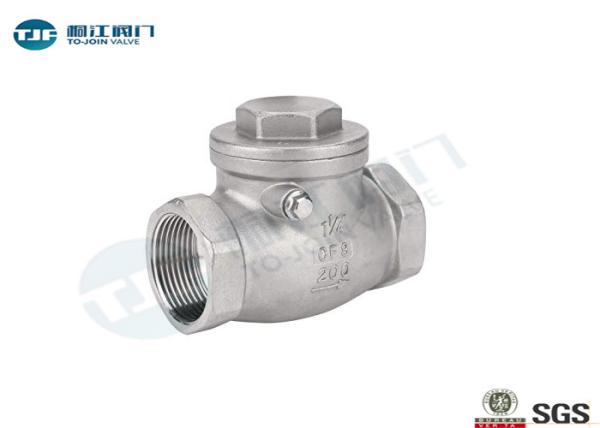 316 Stainless Steel Non Return Check Valve With Female Threaded BSP / NPT Ends