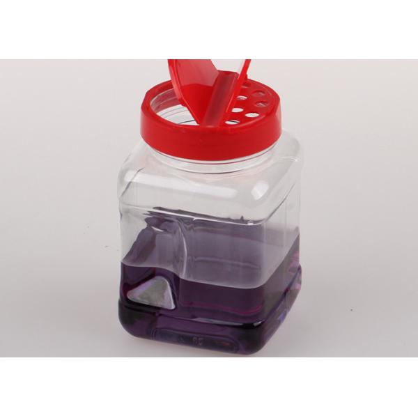 PET Plastic Spice Jar for Pepper Powder Transparent PET Seasoning Bottle with Shaker Lids for Salt Herbs