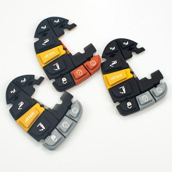 Кнопка электронного устройства силиконовой резины застегивает размер подгонянный кнопочными панелями