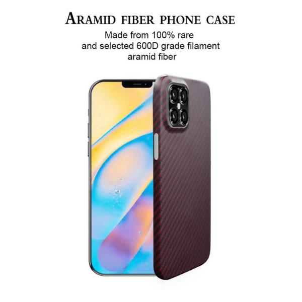Случай телефона волокна Aramid углерода Eco дружелюбный ультра светлый на iPhone 12