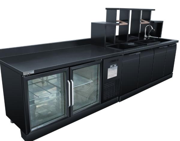 R404A 1500mm Length Blue Light Inside Refrigerator Freezer direct cooling
