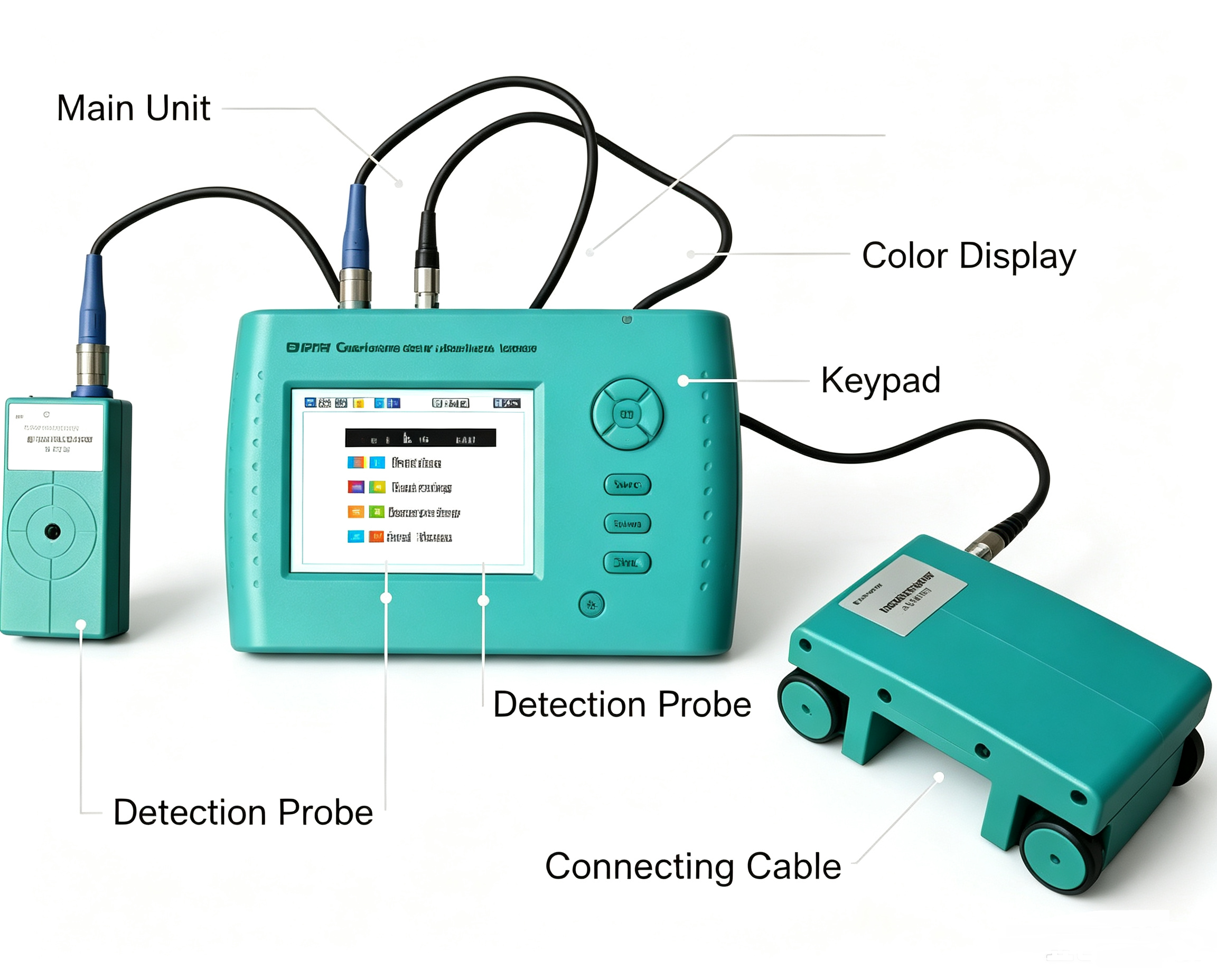 HPT50(+) Digital Reinforcement Position Tester Backlit Screen Concrete Protective Layer Thickness Gauge Building Inspection Instrument