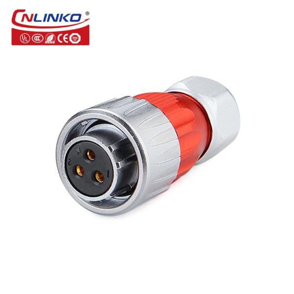 CNLINKO Power Plug Socket Solar Panel Connector 3 Pin for Solar Street Light