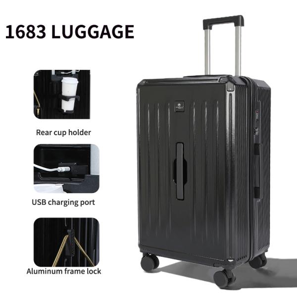 1683 Three Handles Aluminum frame TSA lock luggage versatile fashionable travel suitcases