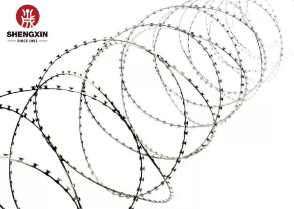 Anti Climb 1.6Mm 500M 25Kgs/Roll Barbed Tape Concertina Wire For Protection