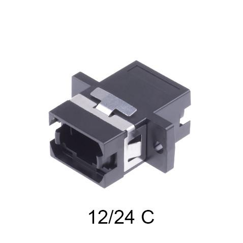 Black Color MPO Fiber Optic Adapter 12C / 24C / 36 C Easy Operating