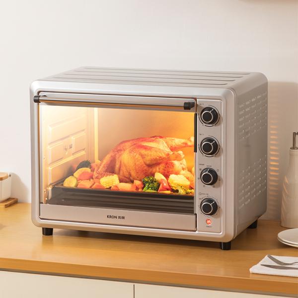 Electric Oven With Mechanical Timer Control Air Fryer Oven And LCD Display Bake Tray
