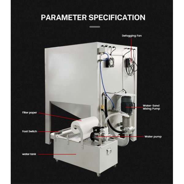 Energy-efficient Wet Sandblasting Cabinet for Surface Cleaning of Automotive Parts and Engines