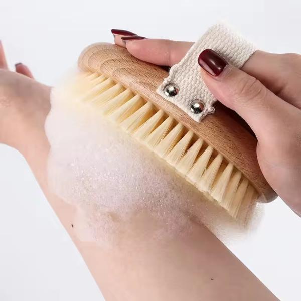 Vegano Sisal Corpo escova seca Cisne Canela de banho Esfoliação da pele