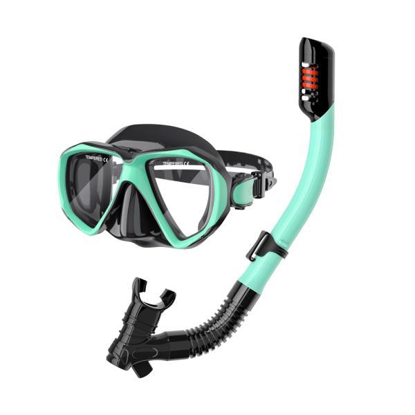 Masque et équipement de plongée en tube sec Noir Blanc