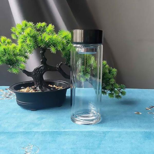 Double Layer Thickened Heat Proof Glass Cup for Tea Making Separation HBL-W-300-108-A