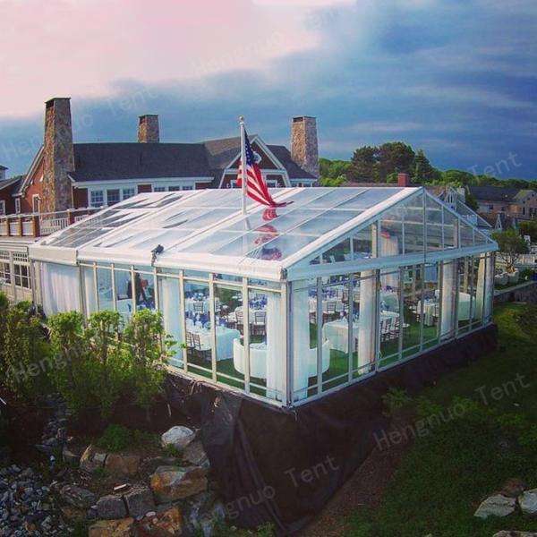 3m To 60m Wide Glass Marquee Tent Aluminum Alloy Party 200 People Capacity