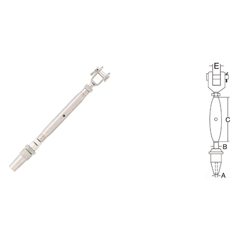 Swageless Cable Railing Deck Toggle Turnbuckles