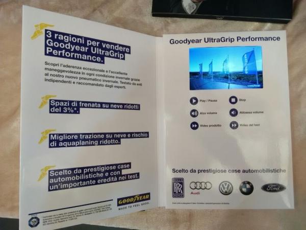 Customized Video In Print Brochure , Rechargeable LCD Video Business Cards