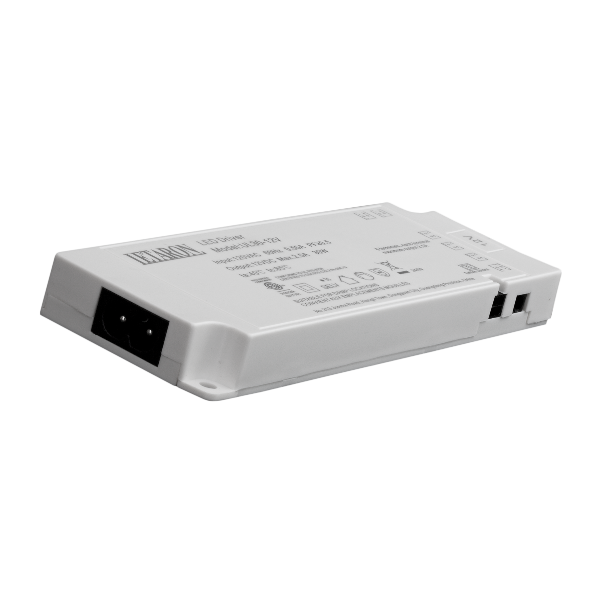 ETL Certified US Under Cabinet LED Driver 30W 60W 6PIN Output with Surge Protection