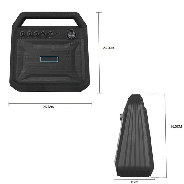 K10A Karaoke Portable Bluetooth Speakers  Active Type 8000mah Battery Black