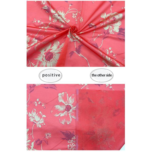 Anti Odor 100% Polyester Mattress Fabric Gold Powder Printing Warp Knitted