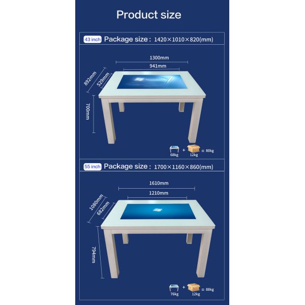 43-inch Smart Interactive Entertainment Business Presentation LCD Tabletop Computer Touch Screen