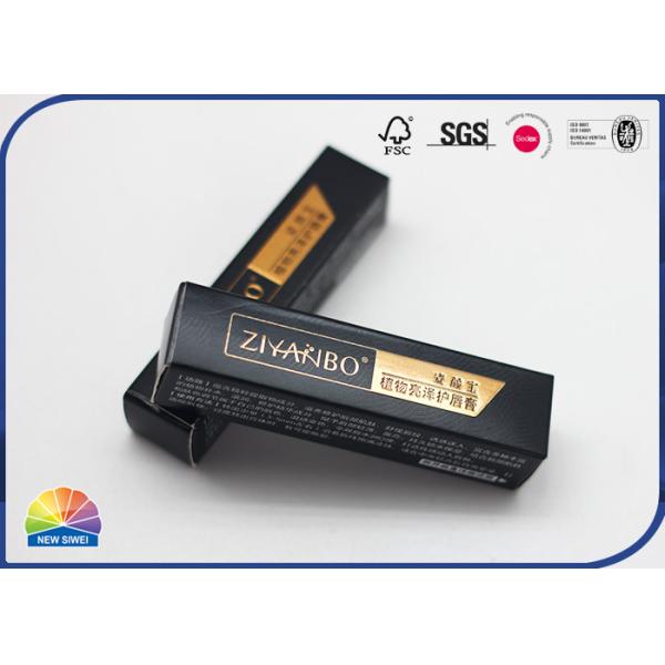 Пакет C1S губной помады выбил бумажный складывая логотип штемпелевать золота кор