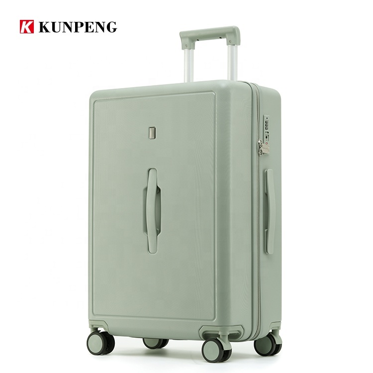 Customized Color PC Luggage  Hard Spacious Luggage Zip Lock Telescoping Handle