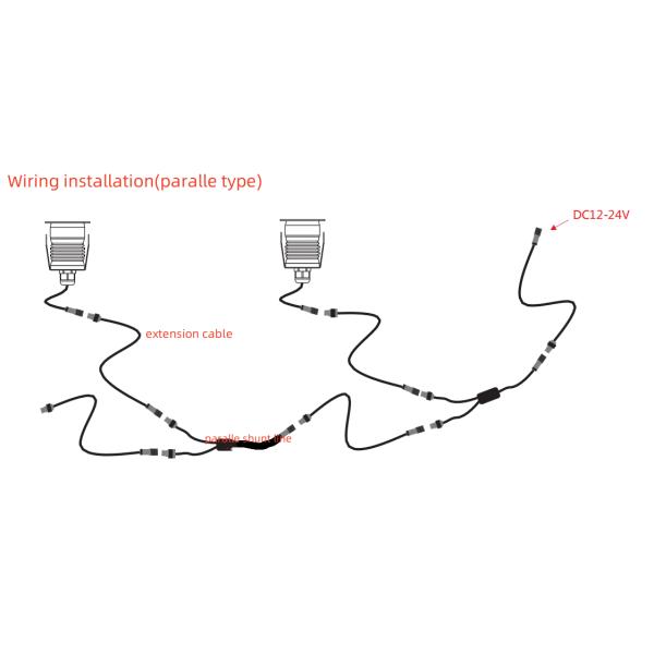 12-24В светодиодный квадратный наземный светильник 3W IP67 Алюминиевый RGB наружные светодиодные лестничные фонари