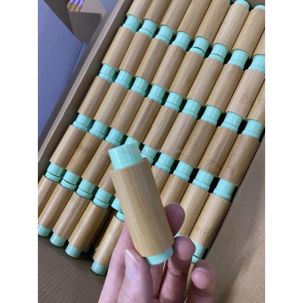 3g 5g Lip Balm Container Round Bamboo Lipbalm Packaging Tubes for Sustainable and Environmentally Friendly Beauty